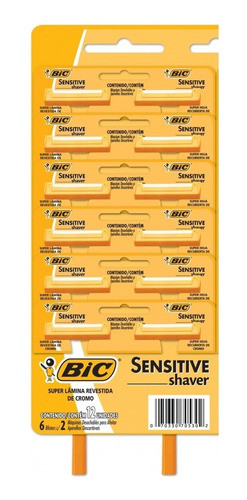 Aparelho Barbear Sensitive Shaver Bic   (12 Unidades) 0