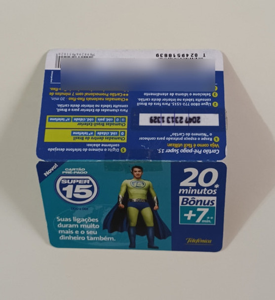 Cartão Telefônico Pré-pago. Lote 456. Pasta 36. 0