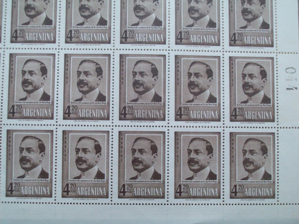 Argentina Plancha Completa Estampillas Gj. 1181 Mint 0