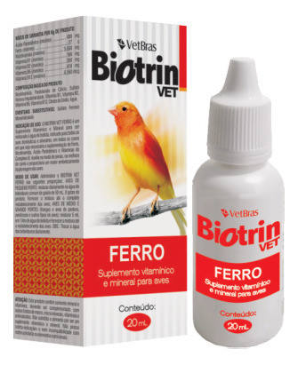 Biotrin Vet Ferro - 20 Ml - Com Complexo B 0