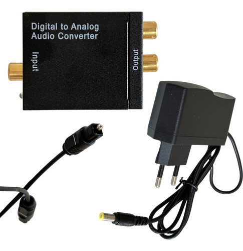 Mini Conversor Optico Digital Fibra Coaxial Rca Analógico 0