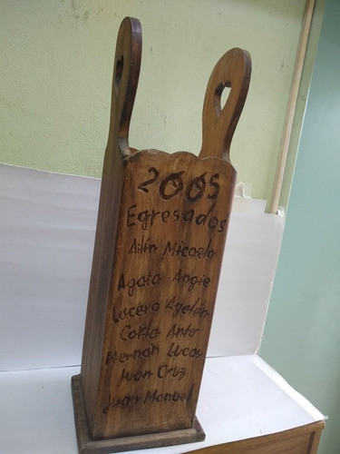 Paragüero O Bastonero De Madera Rustico Artesanal Con Nombre 0