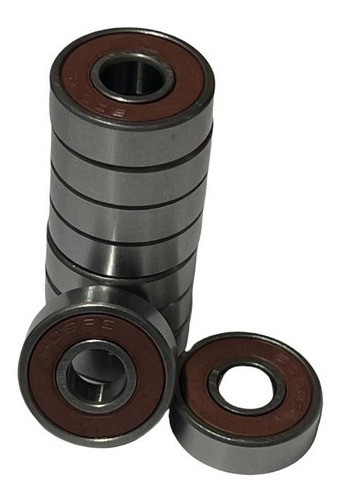 Rodamiento / Ruleman 608 2rs Rollers Patines Rojo Bordo X100 0
