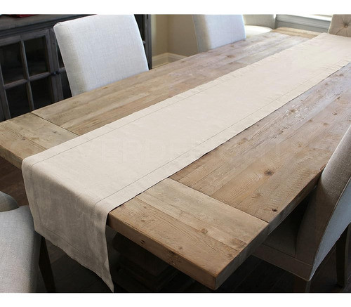 Camino De Mesa De Vainica De Lino Natural Cleverdelights - 1 0