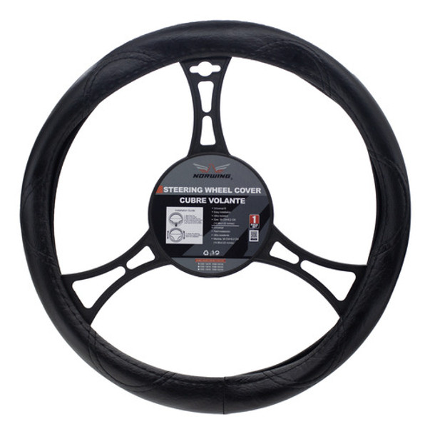 Cubre Volante 38 Cm Negro Cuero 0