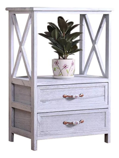 Mesa De Luz 2 Cajones Blanco (g979whi) 0