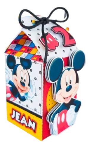 10 Cajitas Milk Box En 3d 2 De Mickey Mouse 0