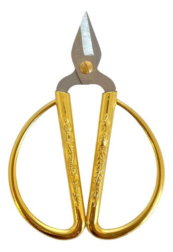 Tijera Dorada Mango Ancho Para Tejido Y Bordado 0