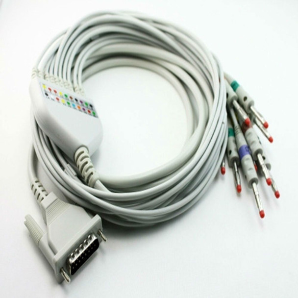 Cabo Para   Ecg12  Ecafix  10 Vias Pino Banana 0