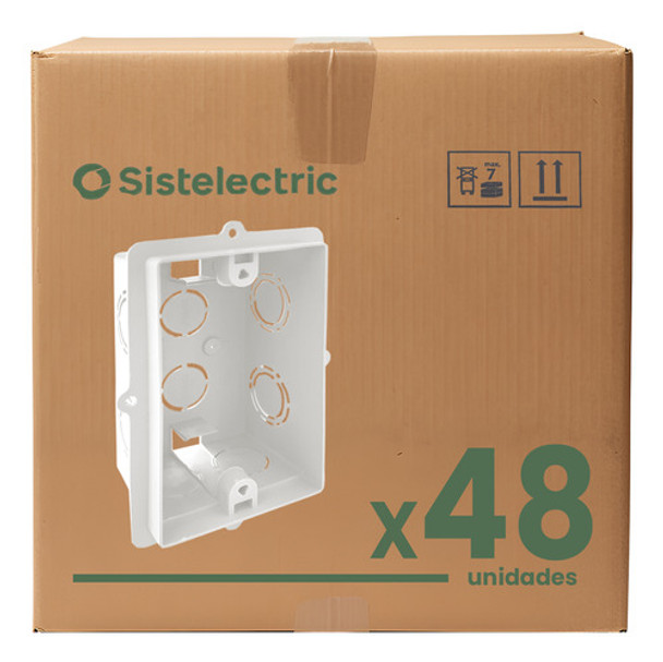 Caja Embutir Rectangular 10x5cm Pvc Pack X48 Sistelectric 0