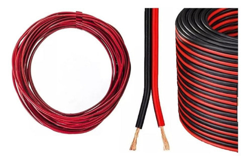 Cable Polarizado Rojo Y Negro 2 X 0,75mm  X Rollo 20mts. Ov 0