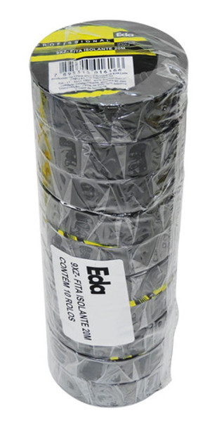 Kit 10 Rolos Fita Isolante 19mm X 20m P/ Isolações Elétricas 0