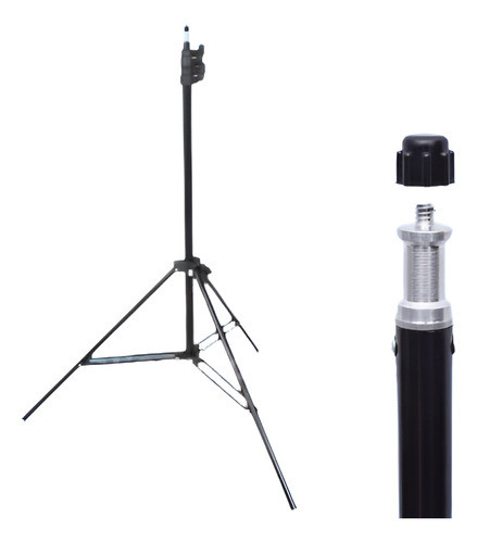 Studio 2m/6.5 ' Luz Soporte De Aluminio Con 1/4  Hilo De Ros 0