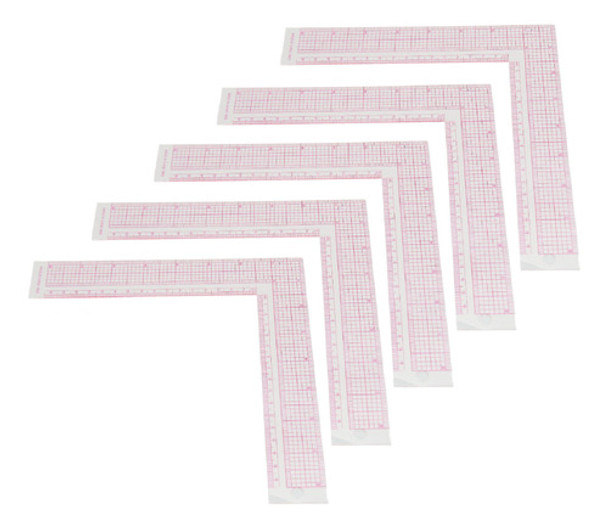 5 Peças De Régua De Costura Profissional De Alta Precisão E 0