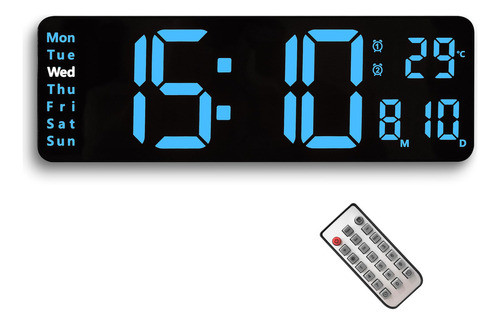 Iojbki Reloj De Pared Digital Con Pantalla Grande De 13.2 Pu 0