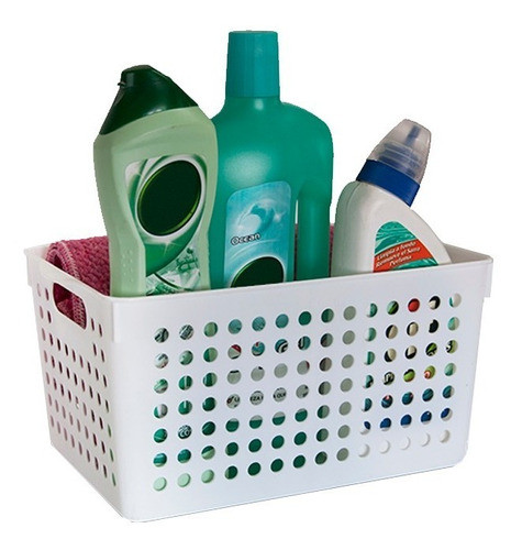 Canastos Organizador Cesto Plastico Rectangular Orbital #815 0