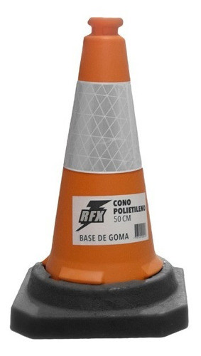 Cono De 50 Cm Politileno Cinta Reflectiva Steelpro 0