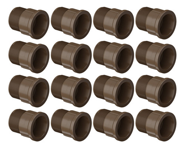 Kit 16 Adaptador Rosca Cola 3/4 25mm Soldavel Marrom Conexão 0