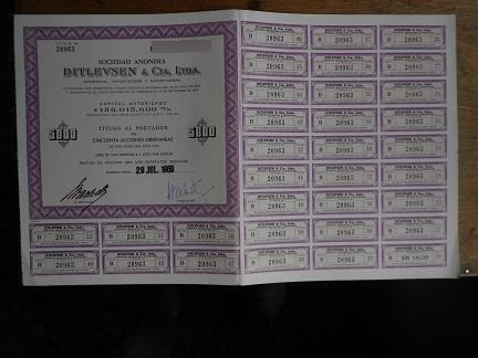 Lamina De Acciones De Ditlepsen Y Cia 0