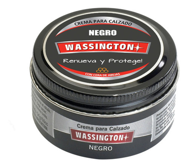 Wassington Crema Para Calzado X 60cc - Negro 0 Wassington Crema Para Calzado X 60cc - Negro 0