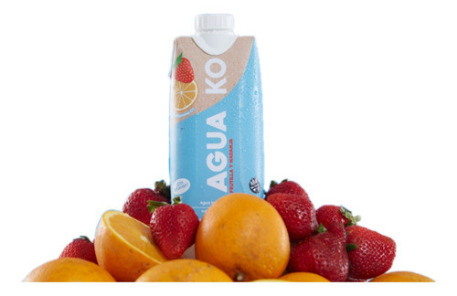 Agua Ko Infusionada De Frutilla Y Naranja Pack X12 Sin Tacc 0
