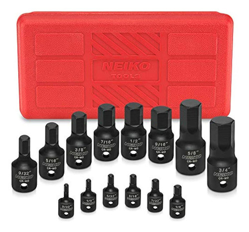 Neiko 01142b Sae Impact Juego De Zócalo Hexagonal Con Caja D 0