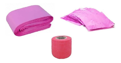 Kit Bandagem Protetor Clip Cord E Protetor De Maquina Rosa 0