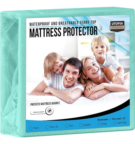 Utopia Bedding Protector De Colchón Impermeable Tamaño Twin, 0