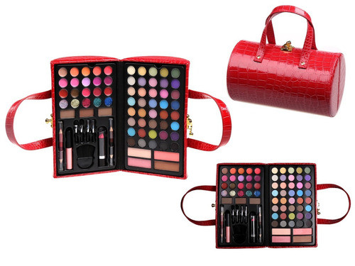 Set Maletin  Maquillaje Makeup Rojo  Cartera Pagos S Interes 0