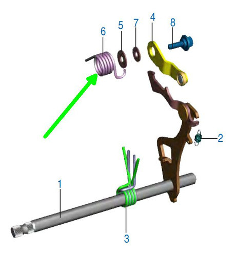Resorte Leva De Cambio Bajaj Rouser 135 Original 0