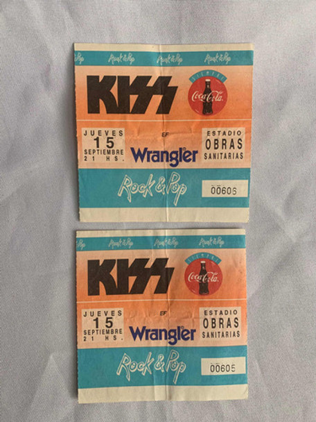 Entradas Recital Kiss Obras Sanitarias 1994 Precio C/u 0