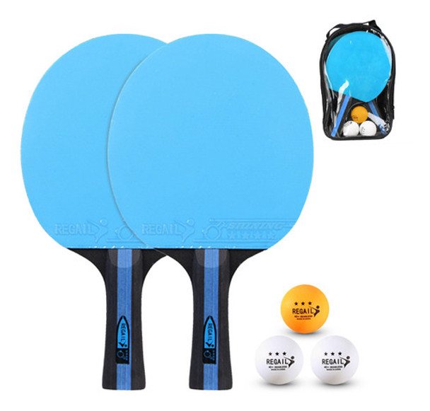 Pacote De Raquete De Tênis De Mesa Com 3 Pás De Pingue-pongu 0