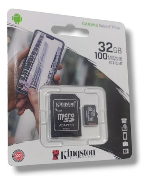 Tarjeta De Memoria Kingston 32gb Canvas Select Plus 100 Mb/s 0