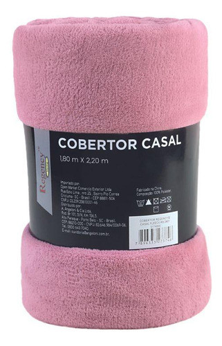 Cobertor Fleece Casal Rosa - Regency 0