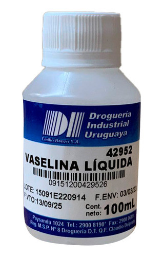 Vaselina Liquida 100cc - Diu 0