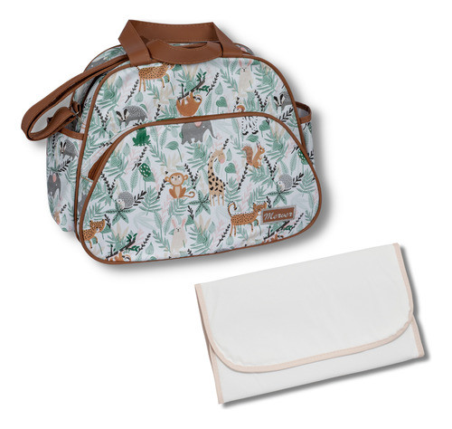 Bolsa Maternidade Com Trocador Safari Menino Reforçada 0