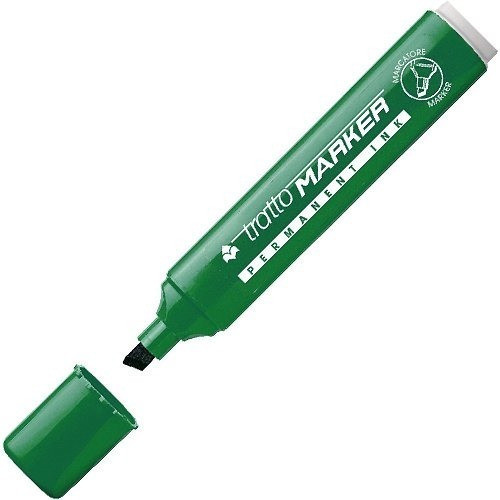 Marcador Permanente Tratto Market Punta Chata Verde 0