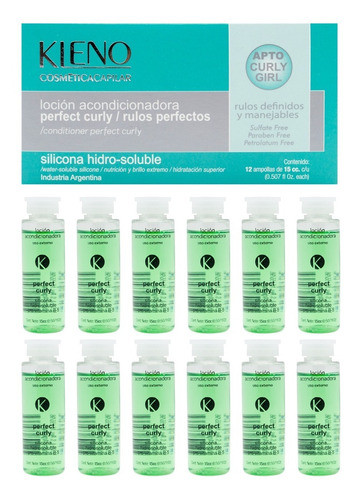 Kleno Perfect Curly 12 Ampollas Locion Acondicionadora Local 0