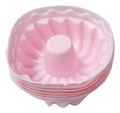 Kit 6 Molde Redondo Mini Savarin Cupcake 7 Cm Silicona Dsz 0