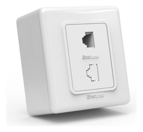 Tomada Rj-45 Cat.5e - Branca -  345-e/cp  Enerbras 0