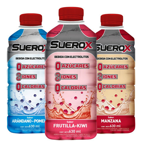 Combo Suerox Bebida Hidratante 3 Variedades De Sabor X3 Un 0