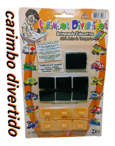 Carimbos Divertidos Brinquedo Educativo Tema Meio Transporte 0