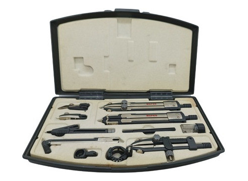 Set Juego Compas Tecnico Maped Con 10 Piezas Adaptador 0