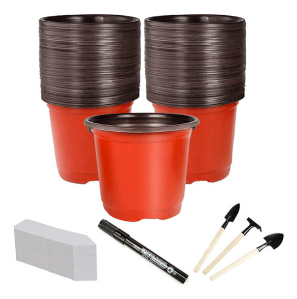 Pequenos Vasos De Plástico Para Mudas, 50 Unidades Com Etiqu 0 Pequenos Vasos De Plástico Para Mudas, 50 Unidades Com Etiqu 0