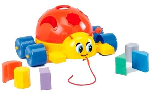 Juego De Arraste Y Encastre Tortuga Dorita New Plast 20133 0