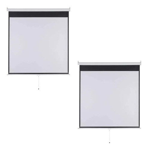 Kit Tela De Projeção Manual Retrátil Multilaser 180x180cm 0