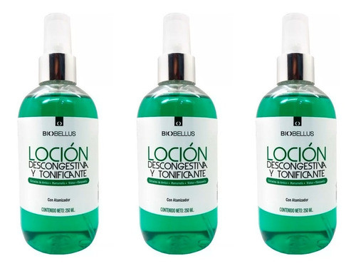 3 Locion Descongestiva Y Tonificante - Biobellus 250ml 0
