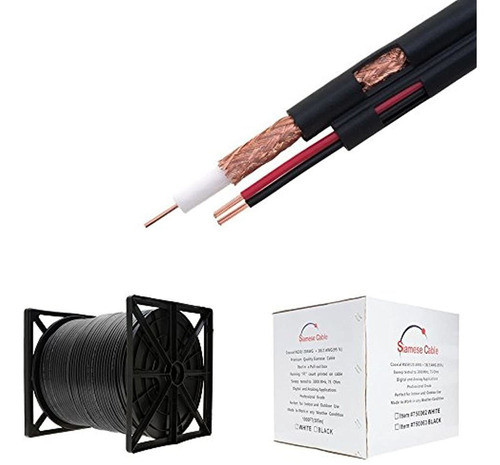 Cables Directo En Linea Cable Siames Rg59u A Granel Negro 0