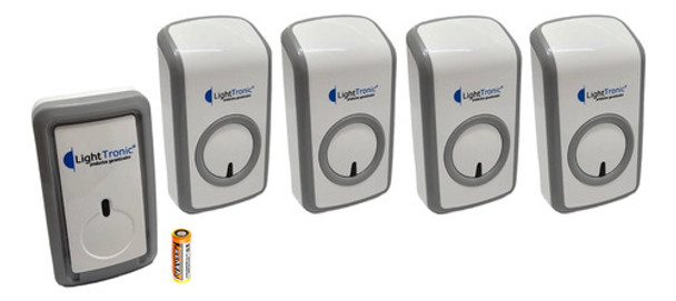 Timbre Inalambrico Enchufable Cuatro Receptores Light Tronic 0