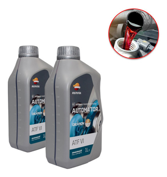 Kit 2 Und Óleos Sintético Repsol Atf Vi Dexron Cambio Manual 0